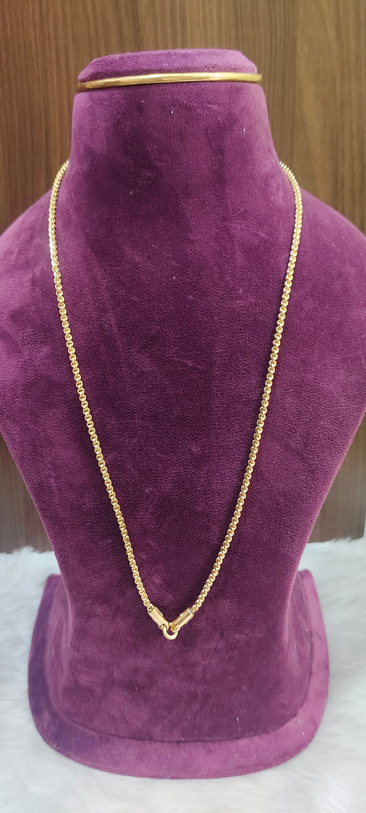 Pure panchaloham unpolished malbar model 24" length thali chain