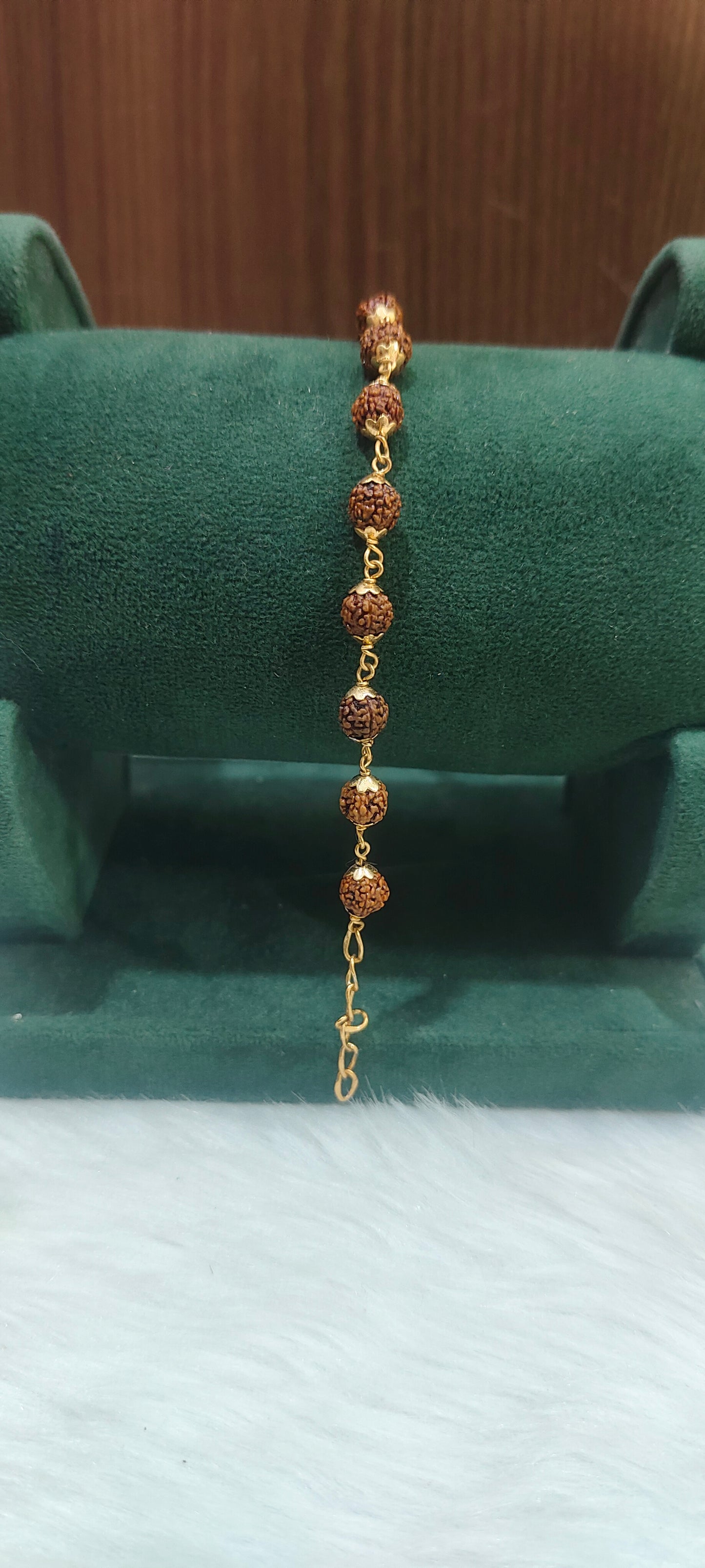 Simple rudraksha mens  bracelet 7" length