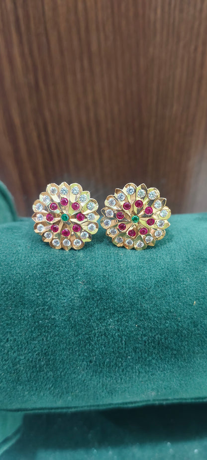 Pure panchaloham big studs ( ravvaladuddulu)