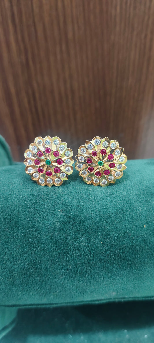 Pure panchaloham big studs ( ravvaladuddulu)