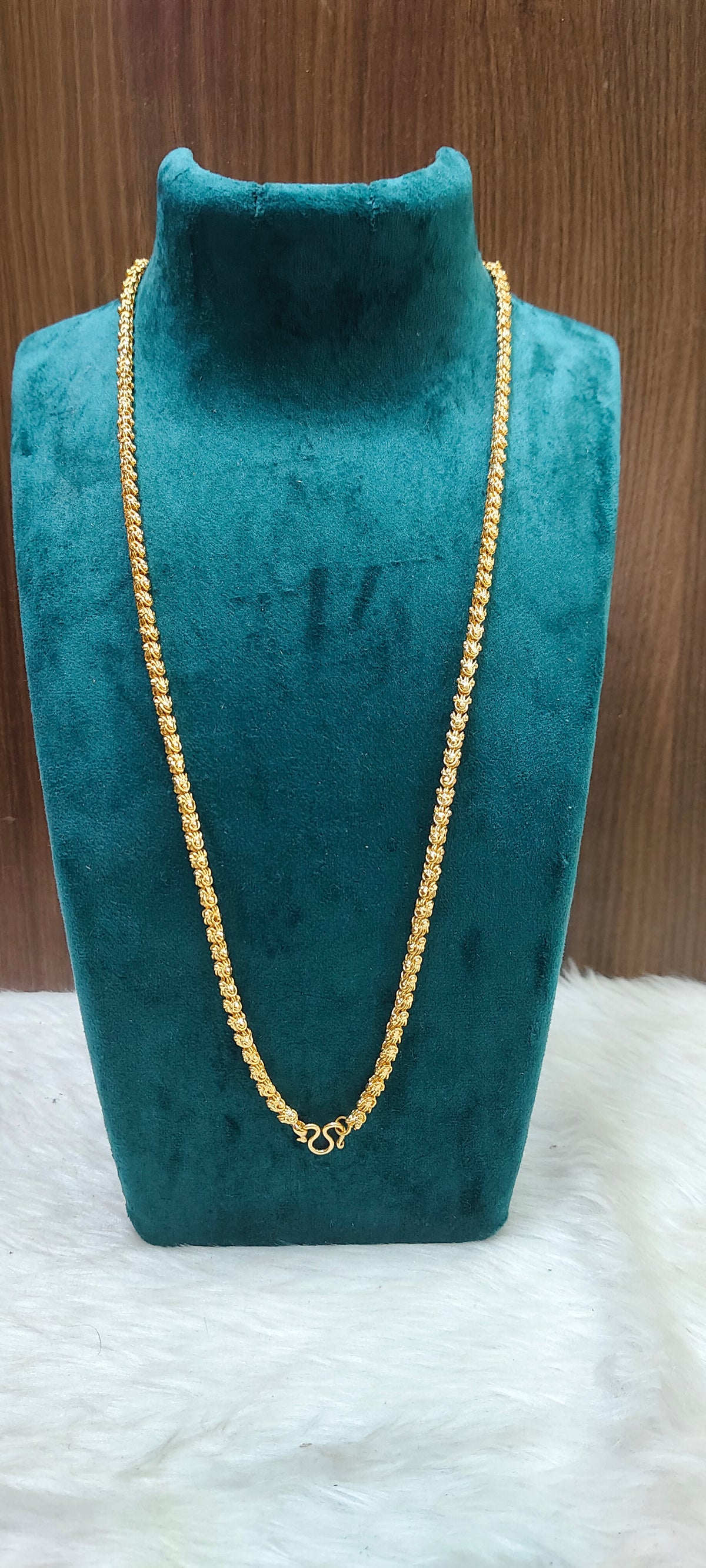 Premium micro gold plated daily wear 24" length chandramukhi chain