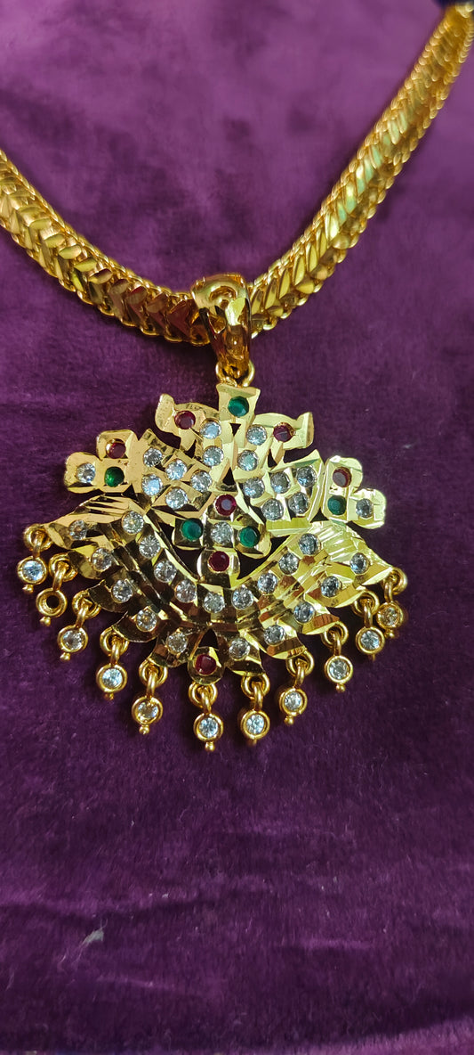 Pure panchaloham necklace with detachable pendent ( Locket design slightly may changes )