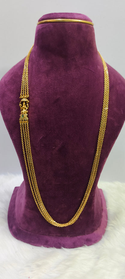 Premium nakshi 30" length 4 line chandraharm