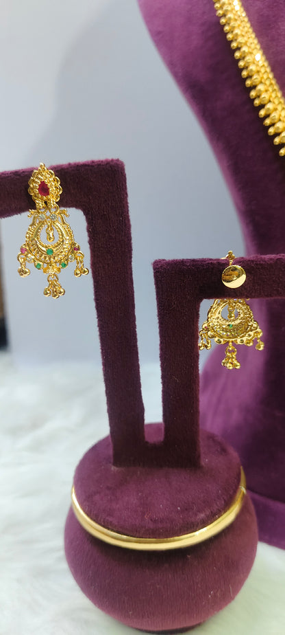 100% gold look long haram set