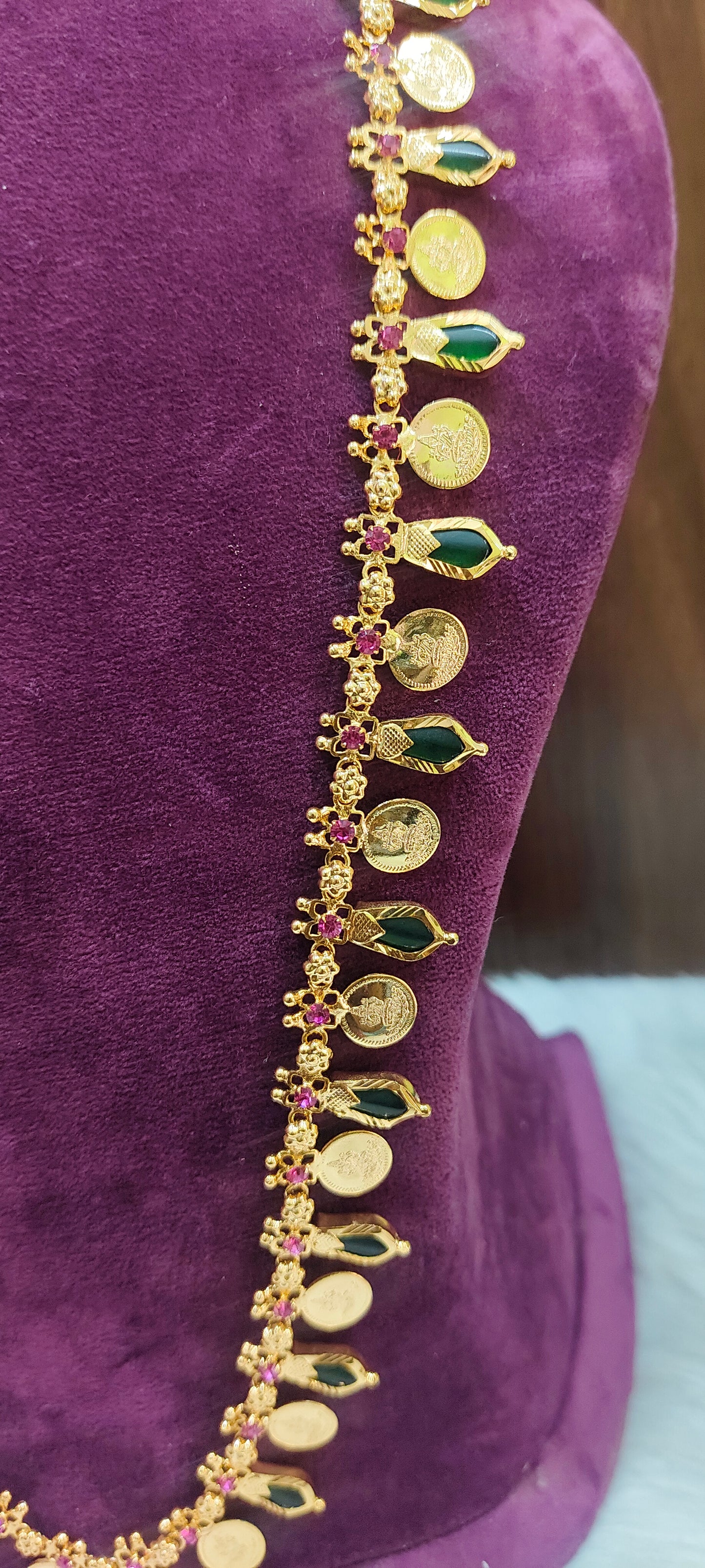 Premium gold look 32" Length kasu long haram