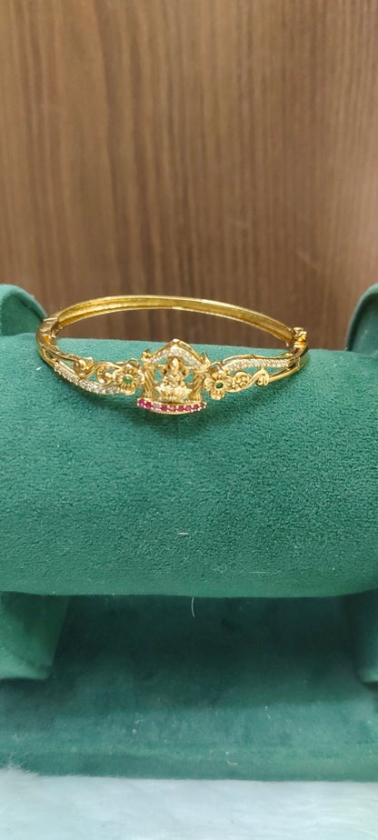 Premium nakshi gold look Lakshmi Devi openable kada (fit from 2.4 to 2.10)