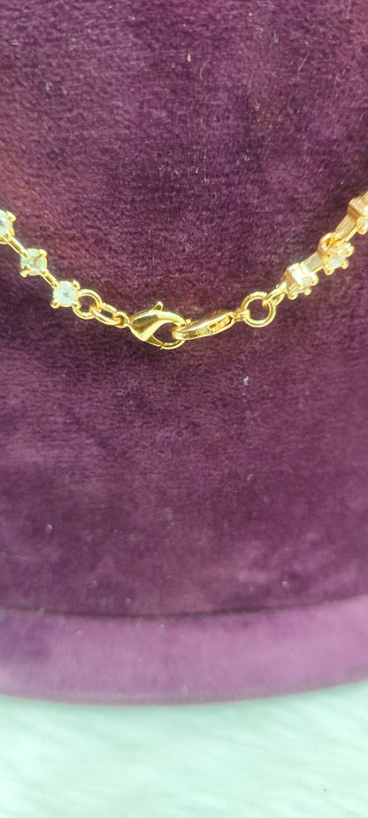 Semi panchaloham daimond look thali chain with 28" length
