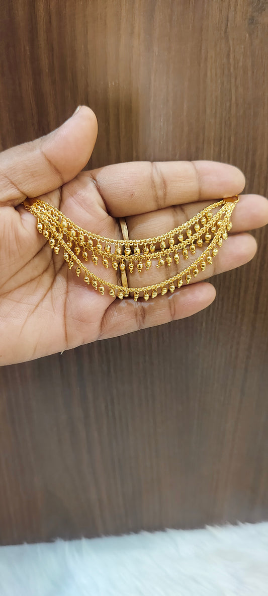 Premium micro gold plated 3 line earchains