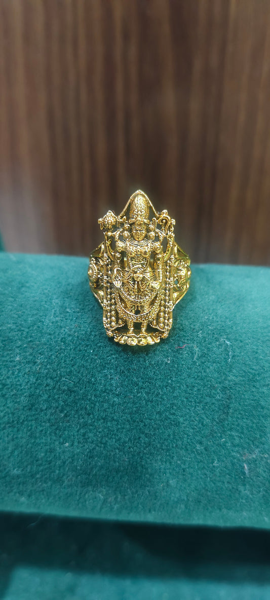 Premium antique nakshi adjustable balaji Ring