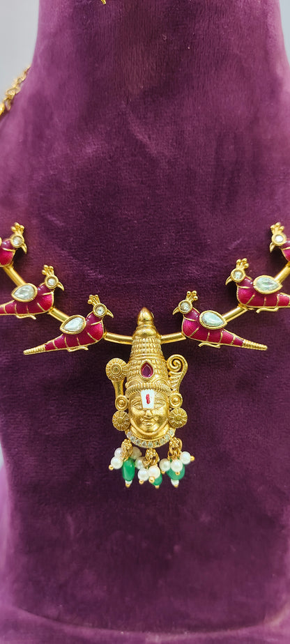 Premium nakshi kante necklace set