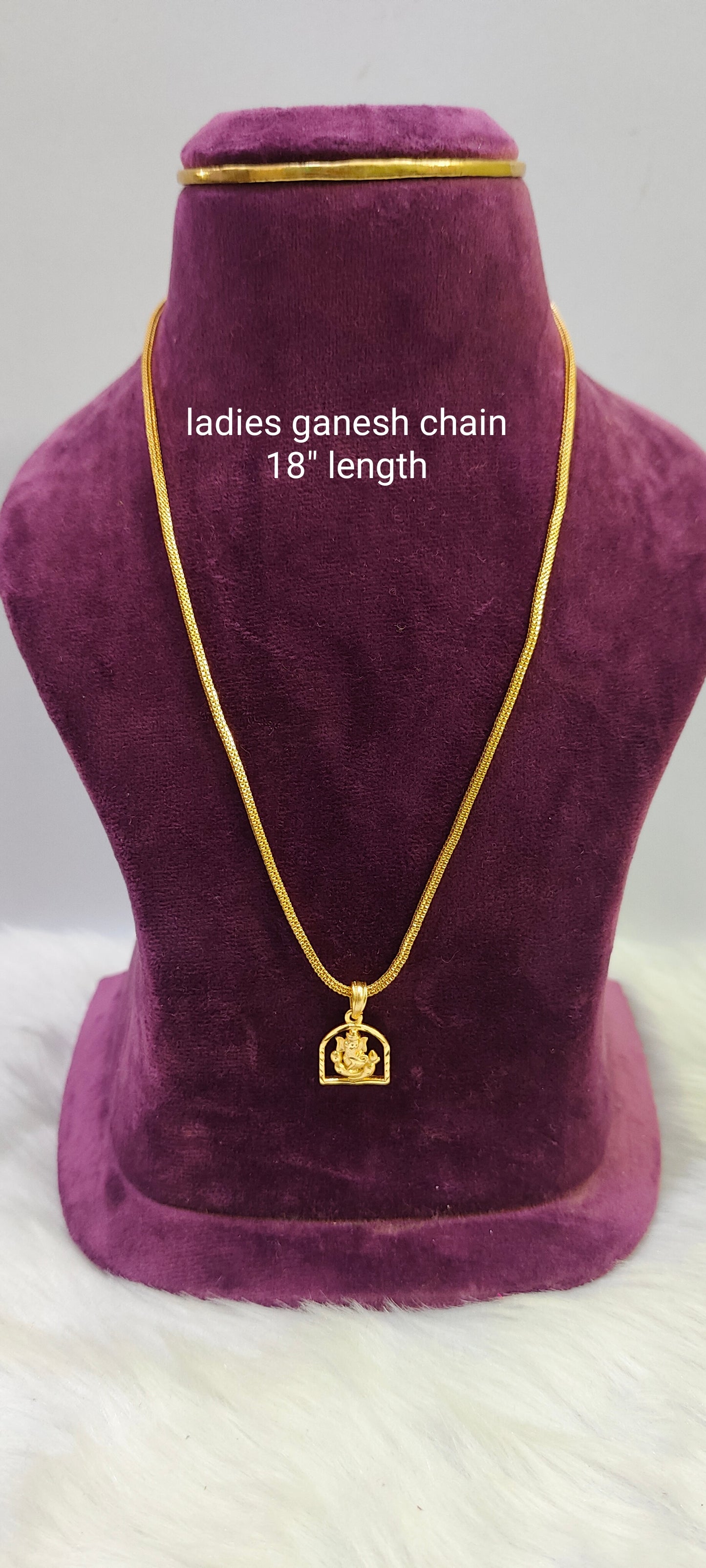 Mens ganesh chain and ladies ganesh chain combo (18" length Both)