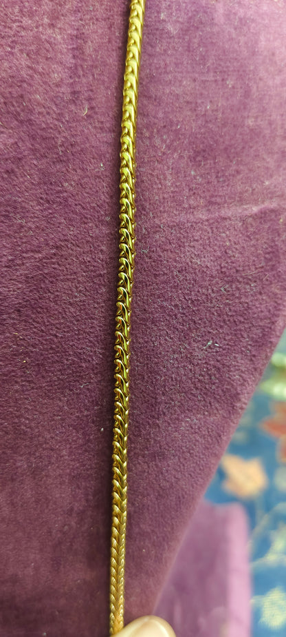 Premium nakshi gold look 24" length side Lakshmi Devi pendant thali chain