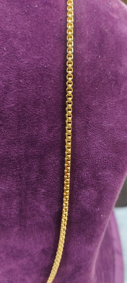 Premium micro gold plated 26" length bharati model chain