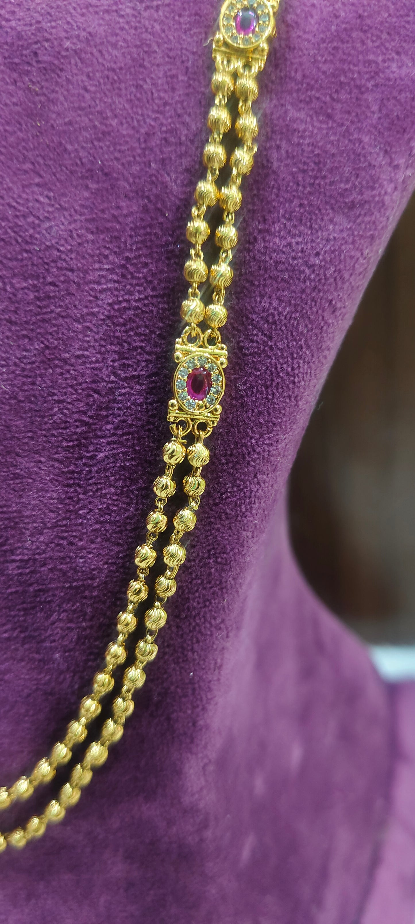 Simple nakshi dd ball chain with 26" length