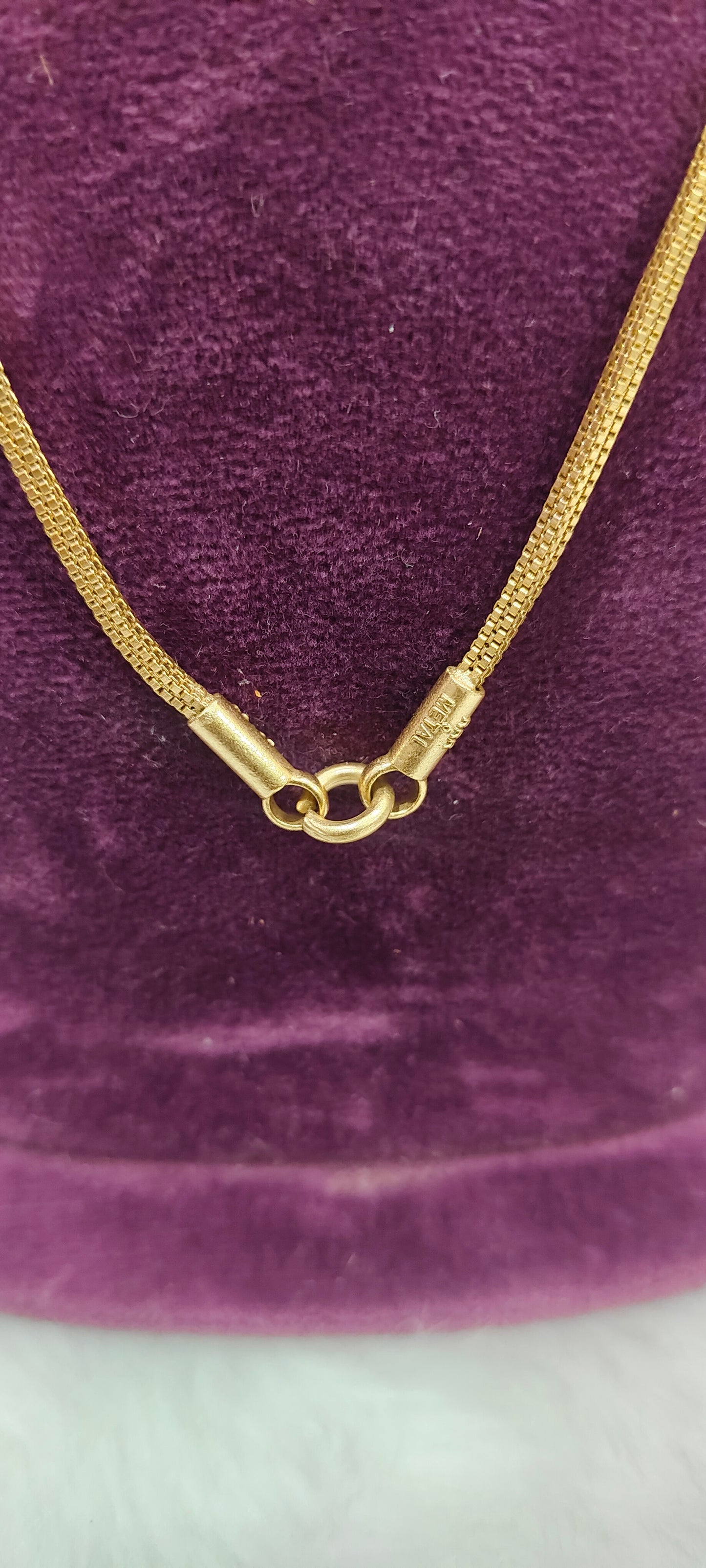 Pure panchaloham unpolished 18" length square chain
