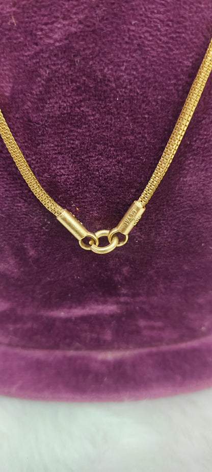 Pure panchaloham unpolished 18" length square chain