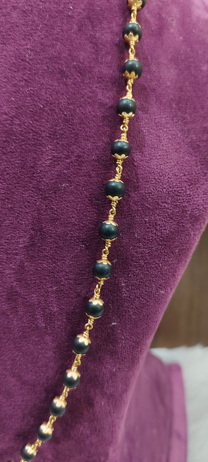 Original karungali mala with panchaloham caping and with certificate