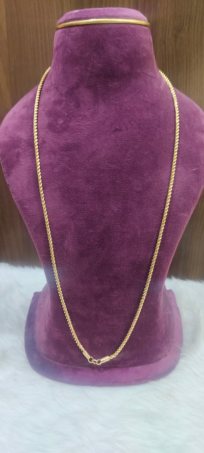Pure panchaloham unpolished 30" length rope thali chain