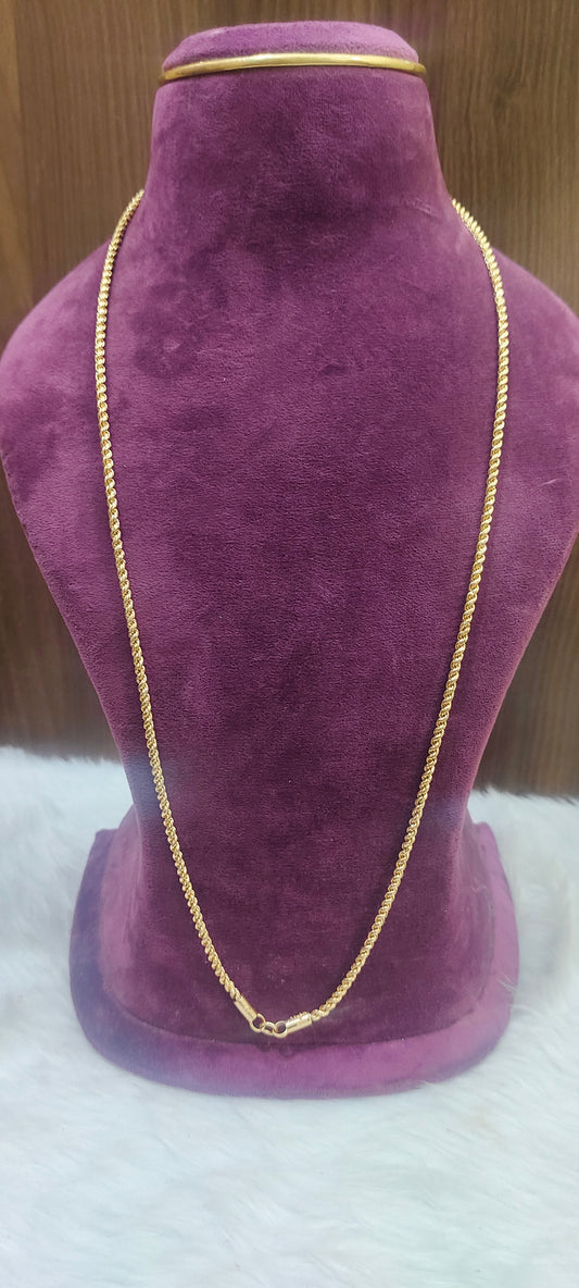 Pure panchaloham unpolished 30" length rope thali chain