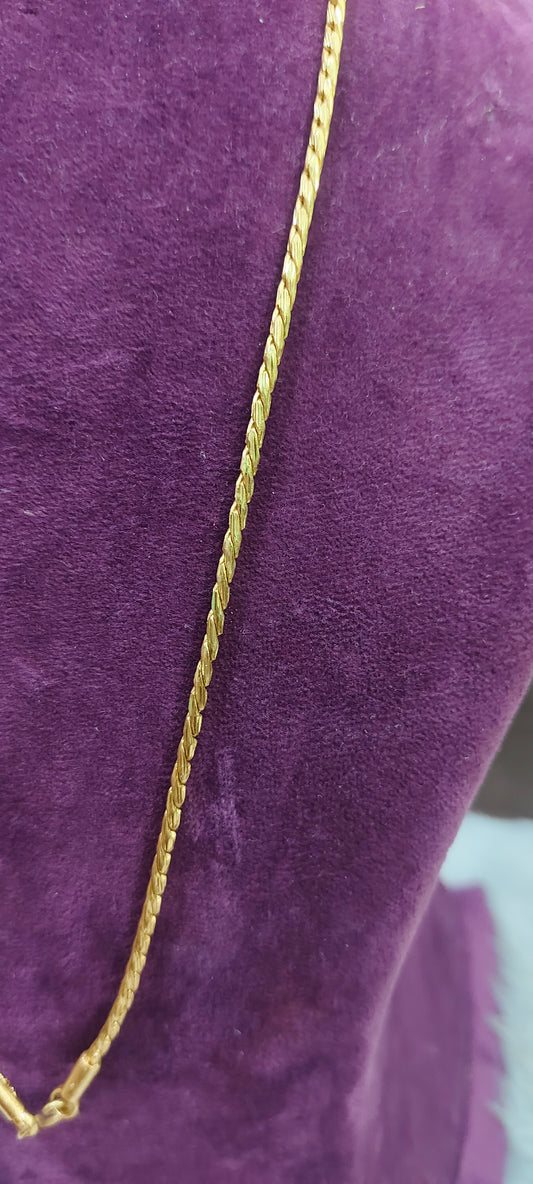 Pure panchaloham unpolished 24" Thali chain similar pattern to rope chain