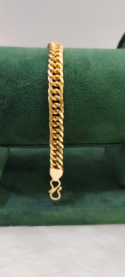 Pure panchaloham unpolished 8.5 " length Mens bracelet
