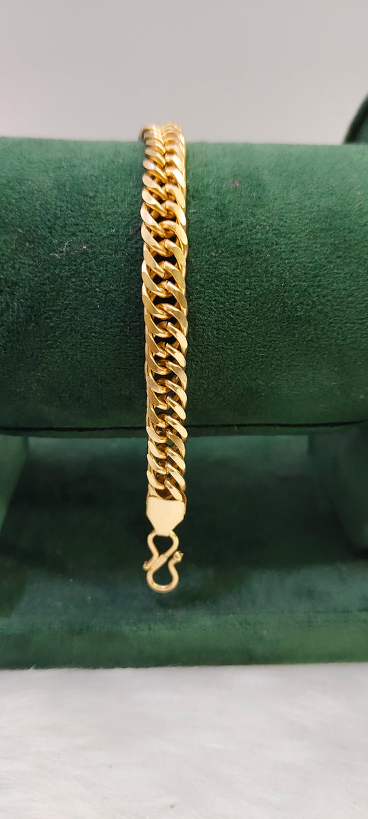 Pure panchaloham unpolished 8.5 " length Mens bracelet