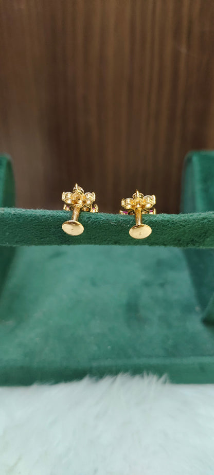 Pure panchaloham daimond look trendy earrings