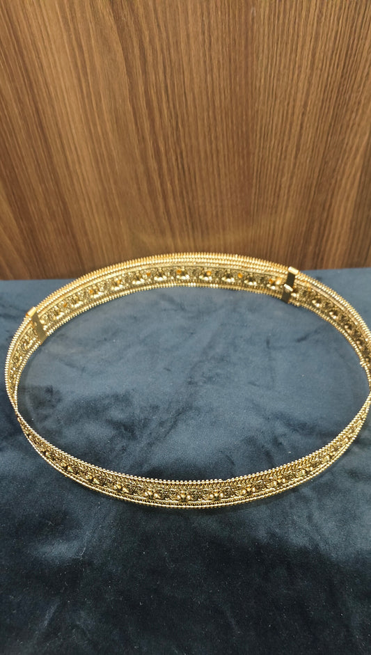 Premium micro gold plated simple vaddanam fit upto 42 " waist size