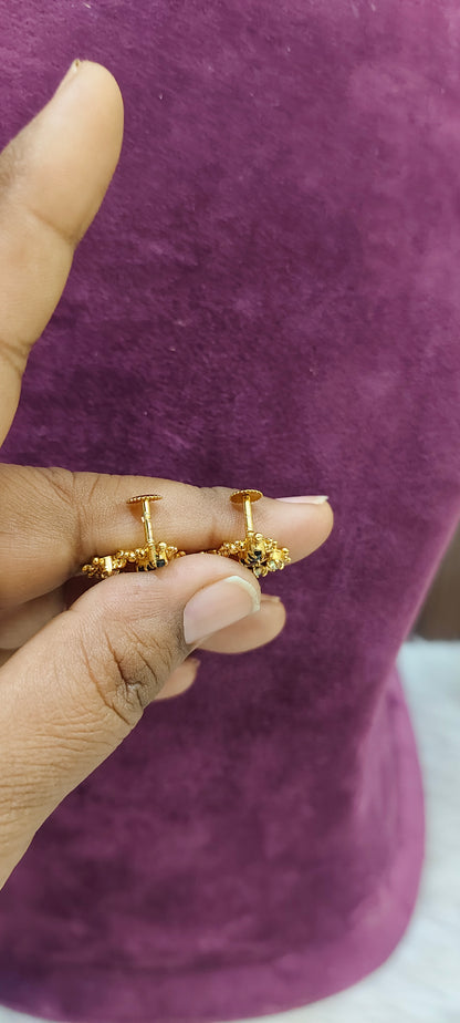 Cute black stone earrings