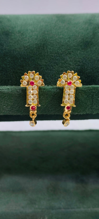 Pure panchaloham j type earrings