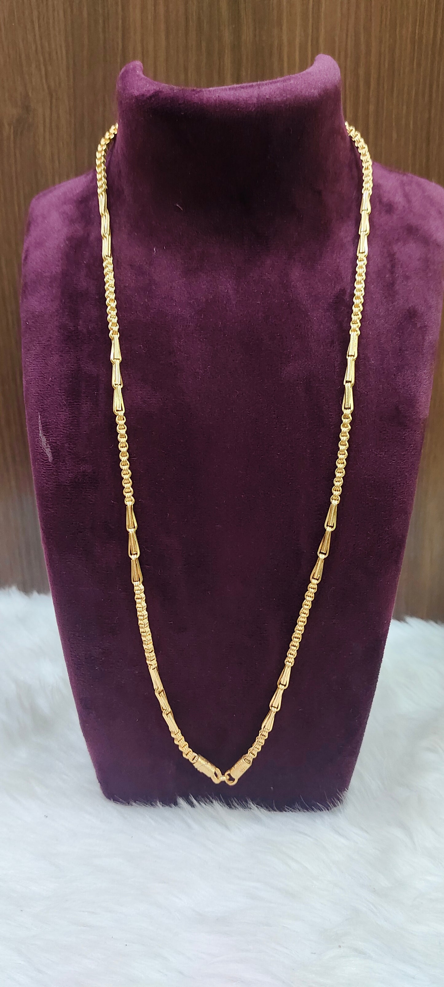 Pure panchaloham unpolished bharathi model 10+3 chain