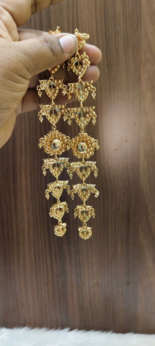 Pure panchaloham earrings with attached maatis