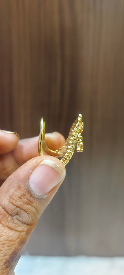 Premium micro gold plated adjustable vanki ring