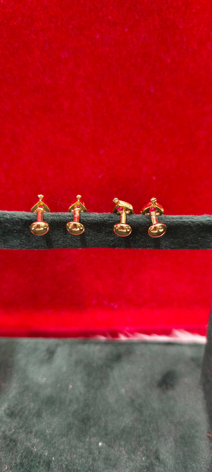 Pure panchaloham mother and daughter combo earrings