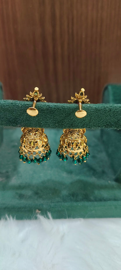 Premium gold look jumkas