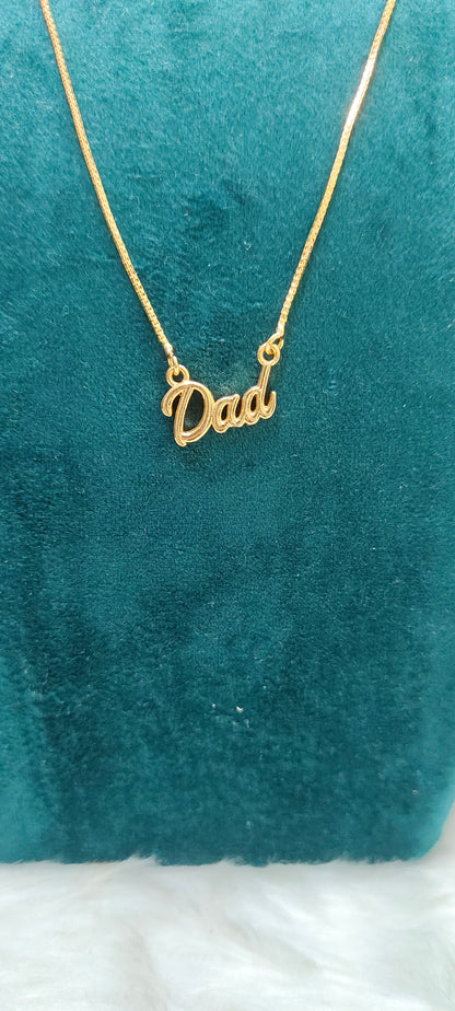 Premium micro gold plated daily 18" length letter pendant chain