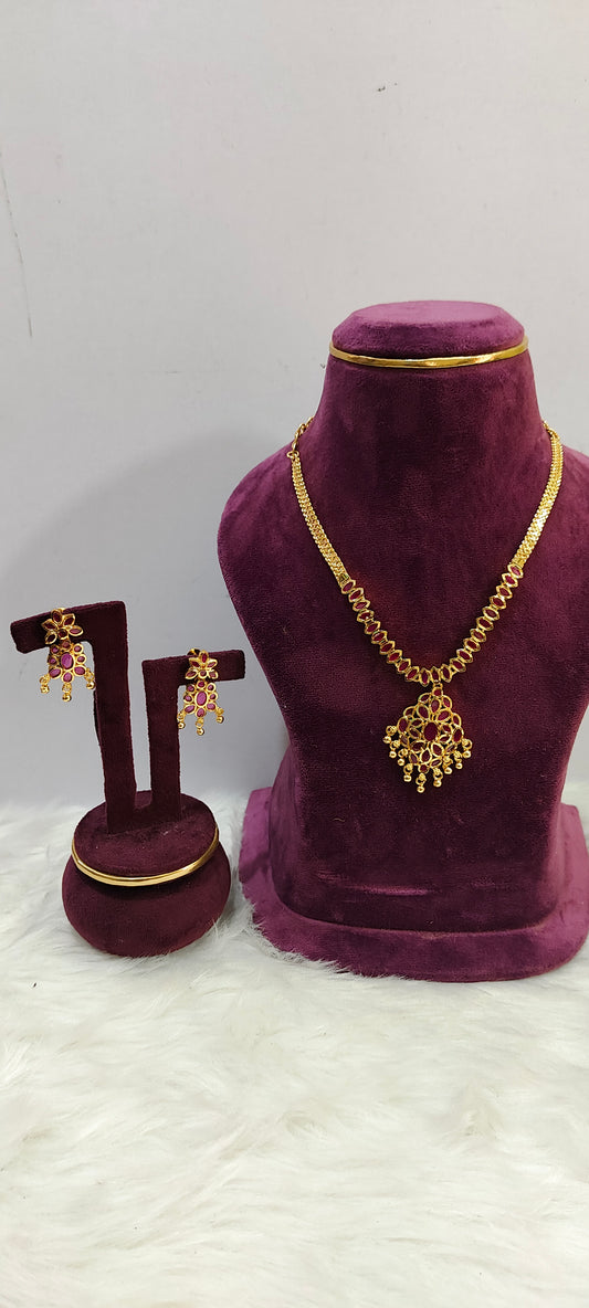 Premium micro gold plated budjet friendly necklace set