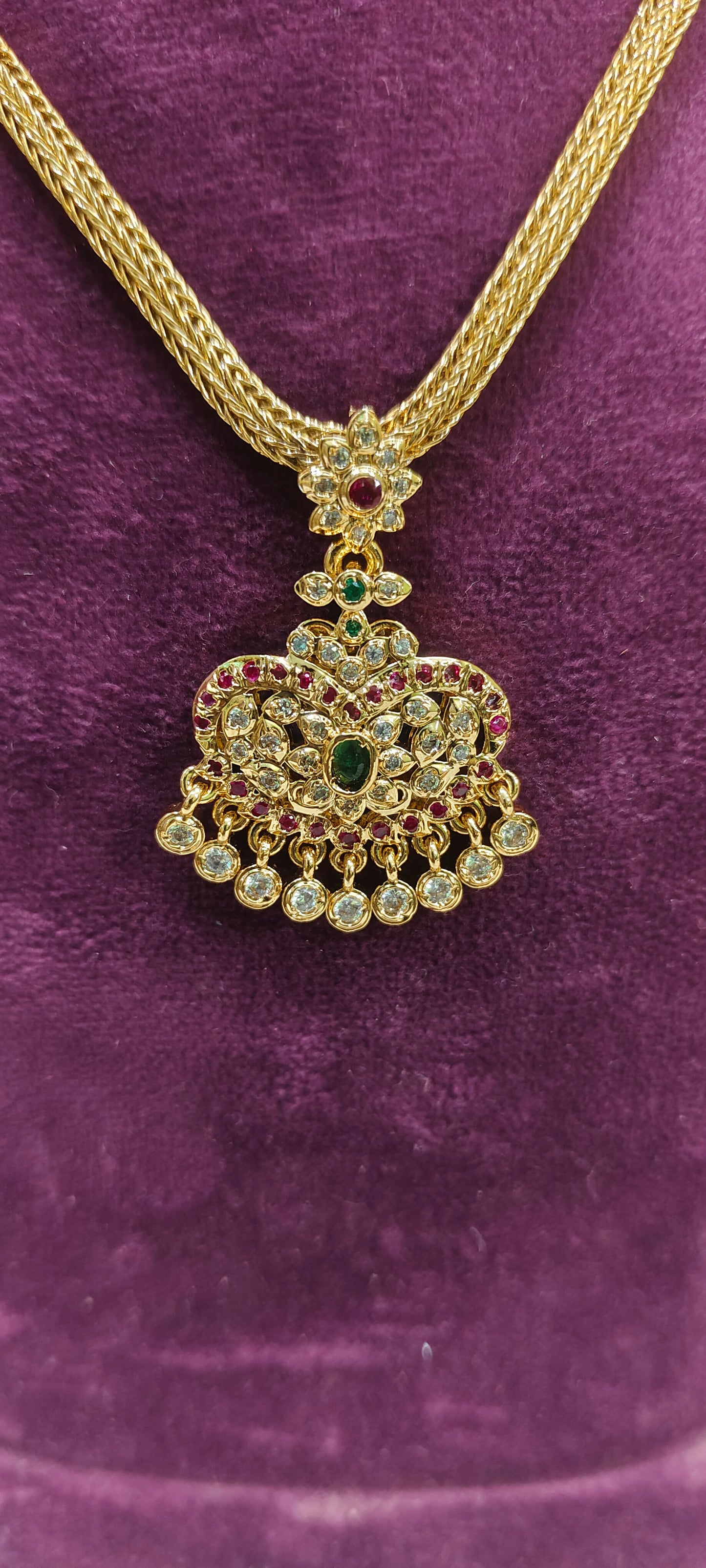 Pure panchaloham vintage look nanupatti necklace