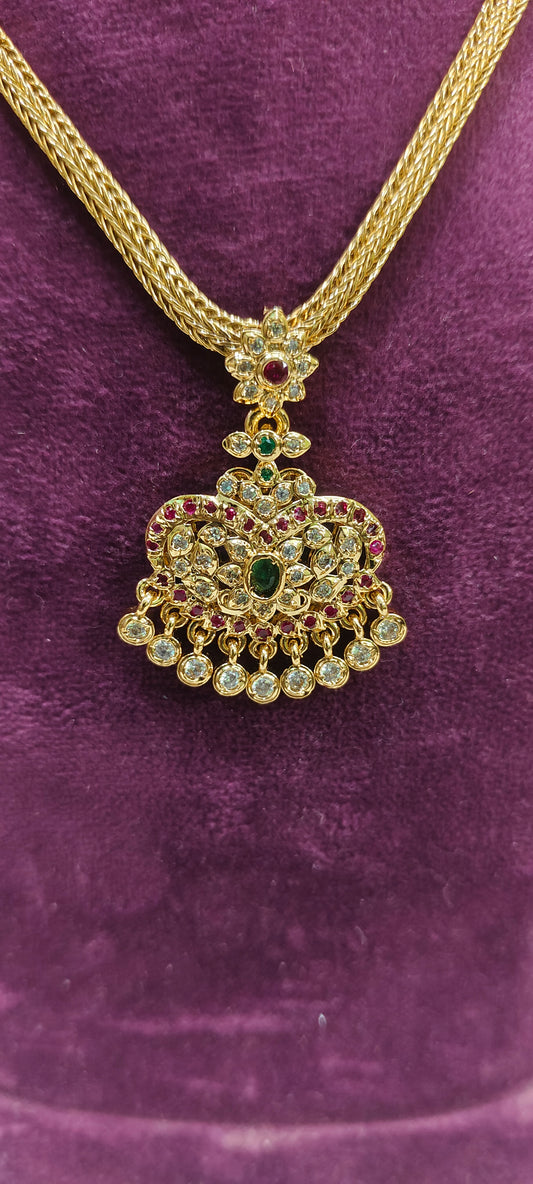 Pure panchaloham vintage look nanupatti necklace