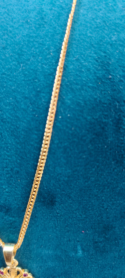Premium micro gold plated 18" length simple chain