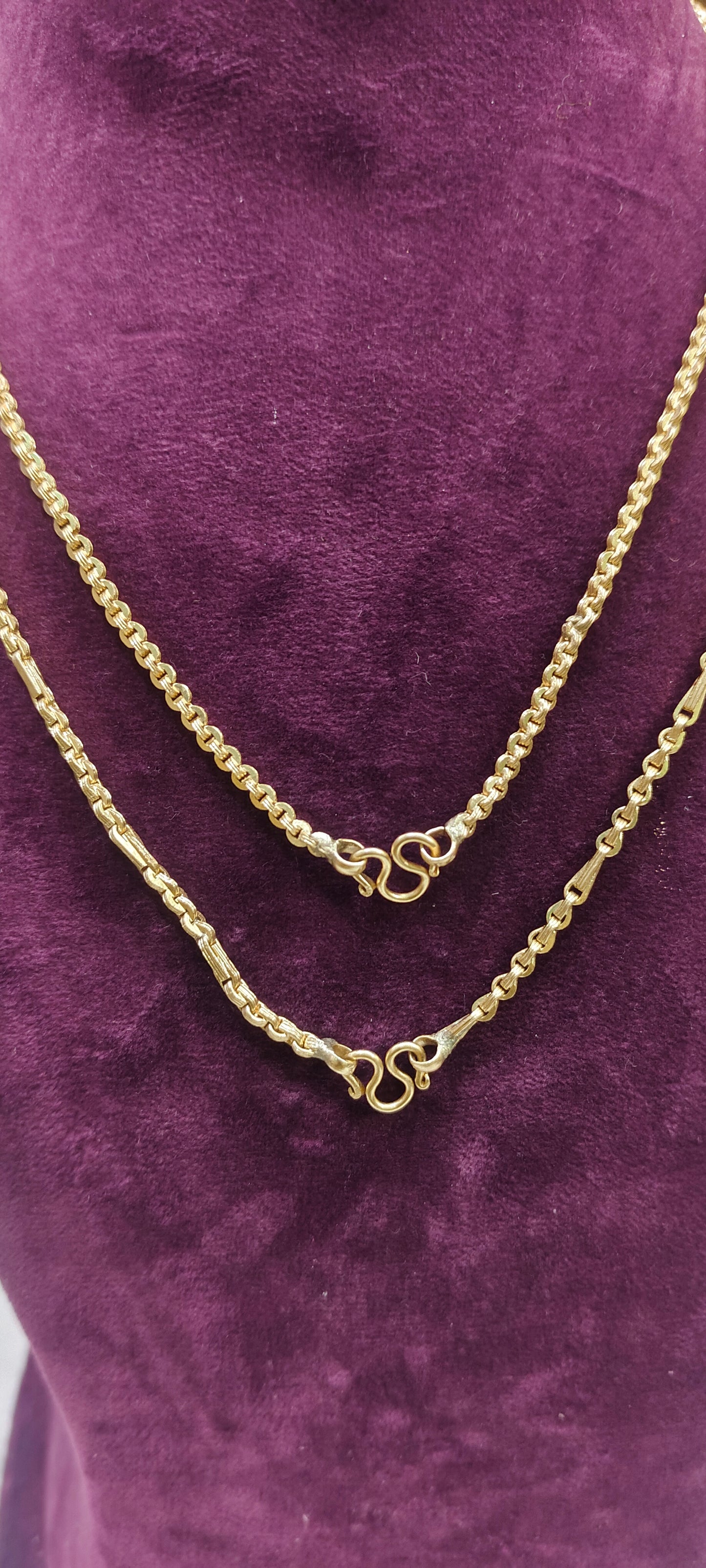 Pure panchaloham 20" length 5 plus 1 chain and 18" length malbar chain combo