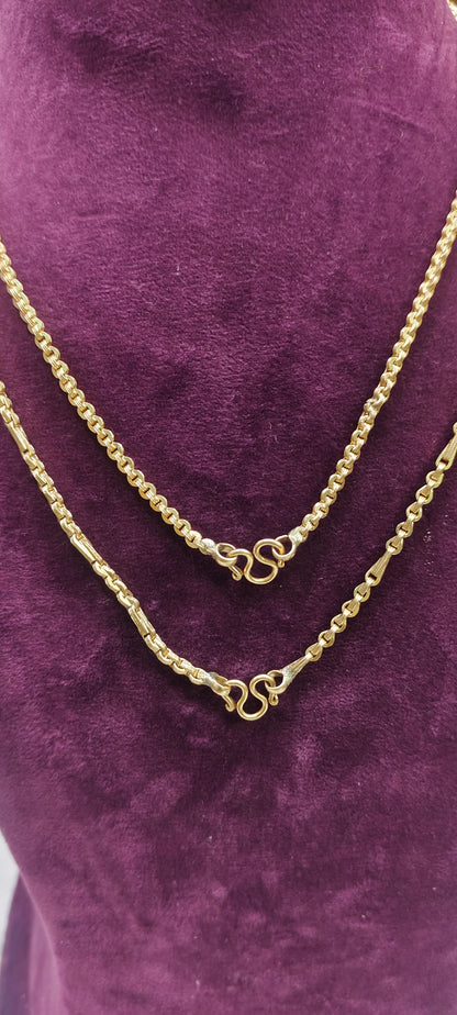 Pure panchaloham 20" length 5 plus 1 chain and 18" length malbar chain combo