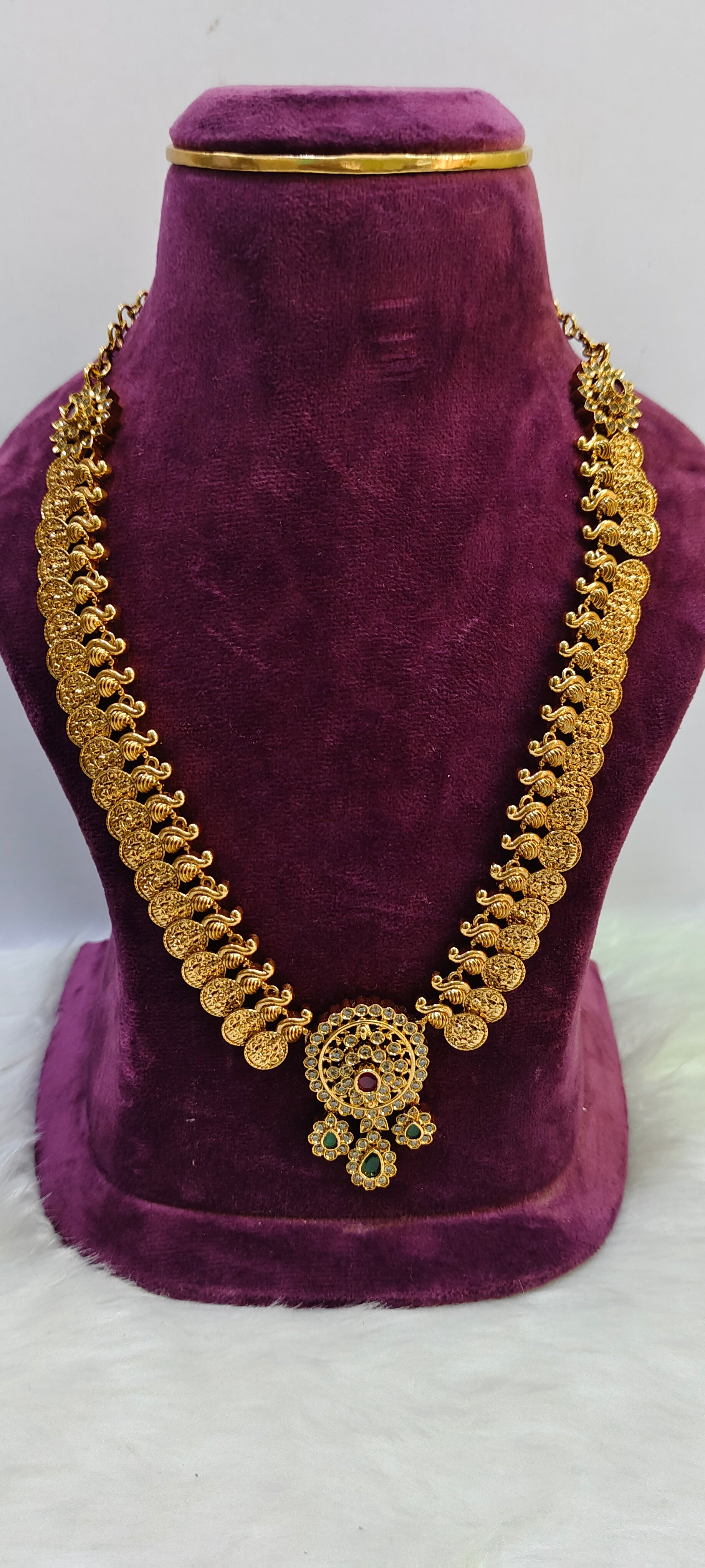 Premium fusion kasu necklace set – Paanchajanya Jewels