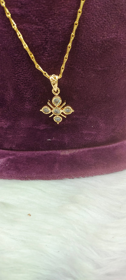 Premium micro gold plated 18" length chain with panchaloham pendent