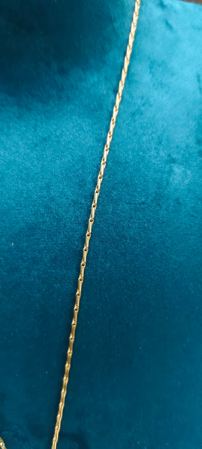 Premium micro gold 18" length Lakshmi Devi pendant chain