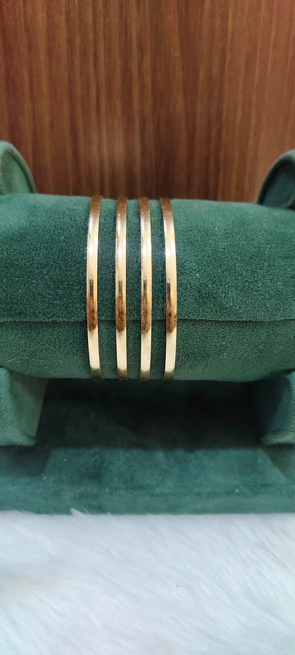 Pure panchaloham unpolished plain 4 bangles