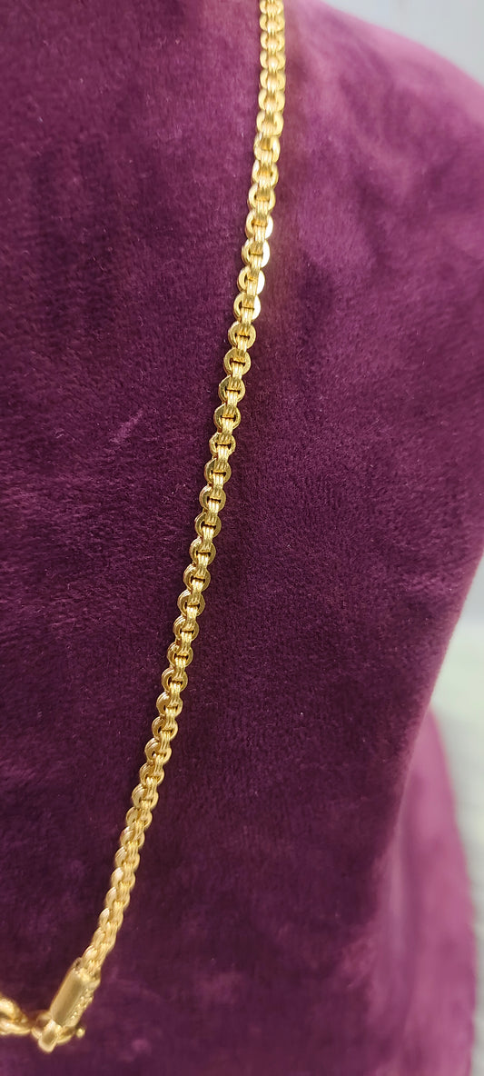 Pure panchaloham unpolished 18" malbar chain