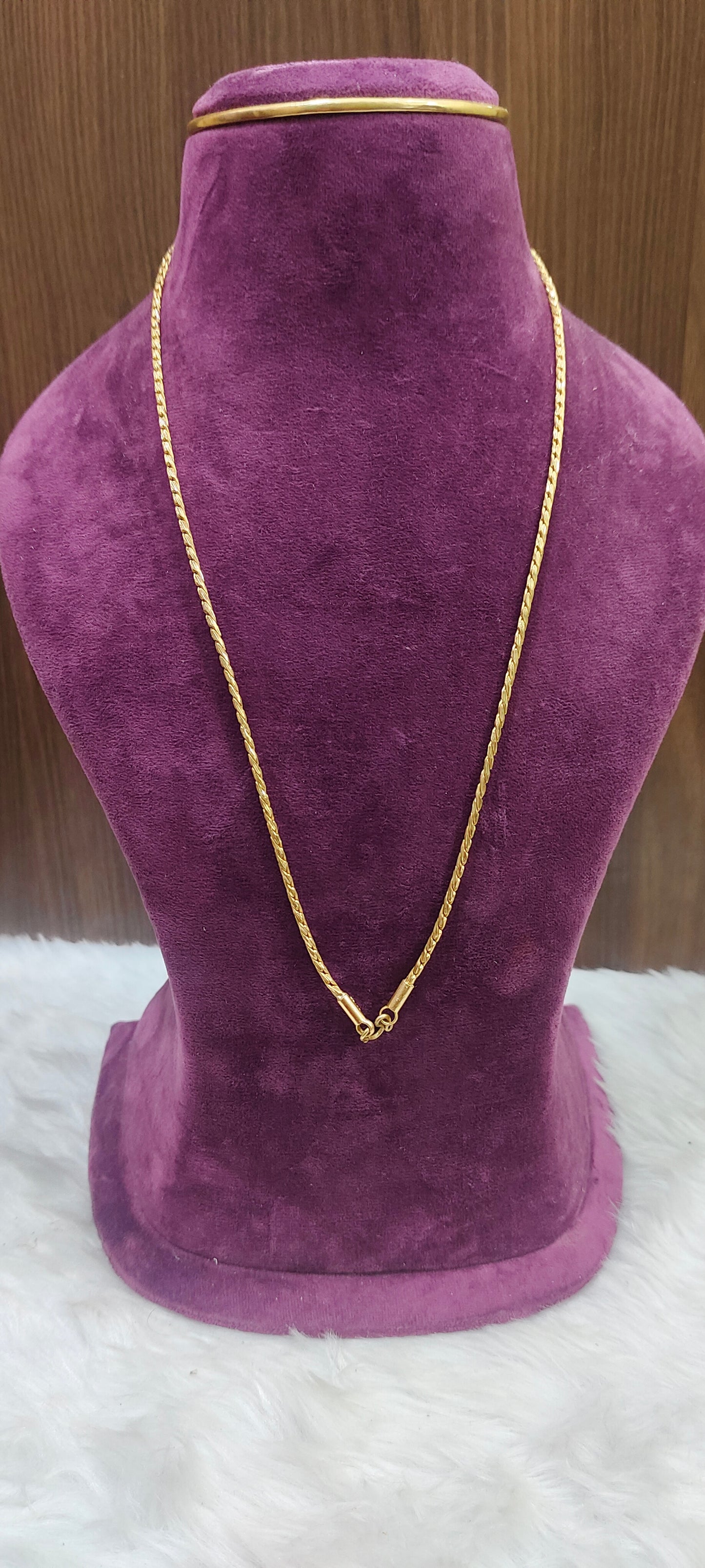 Pure panchaloham unpolished 24" Thali chain similar pattern to rope chain