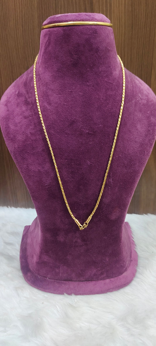 Pure panchaloham unpolished 24" Thali chain similar pattern to rope chain