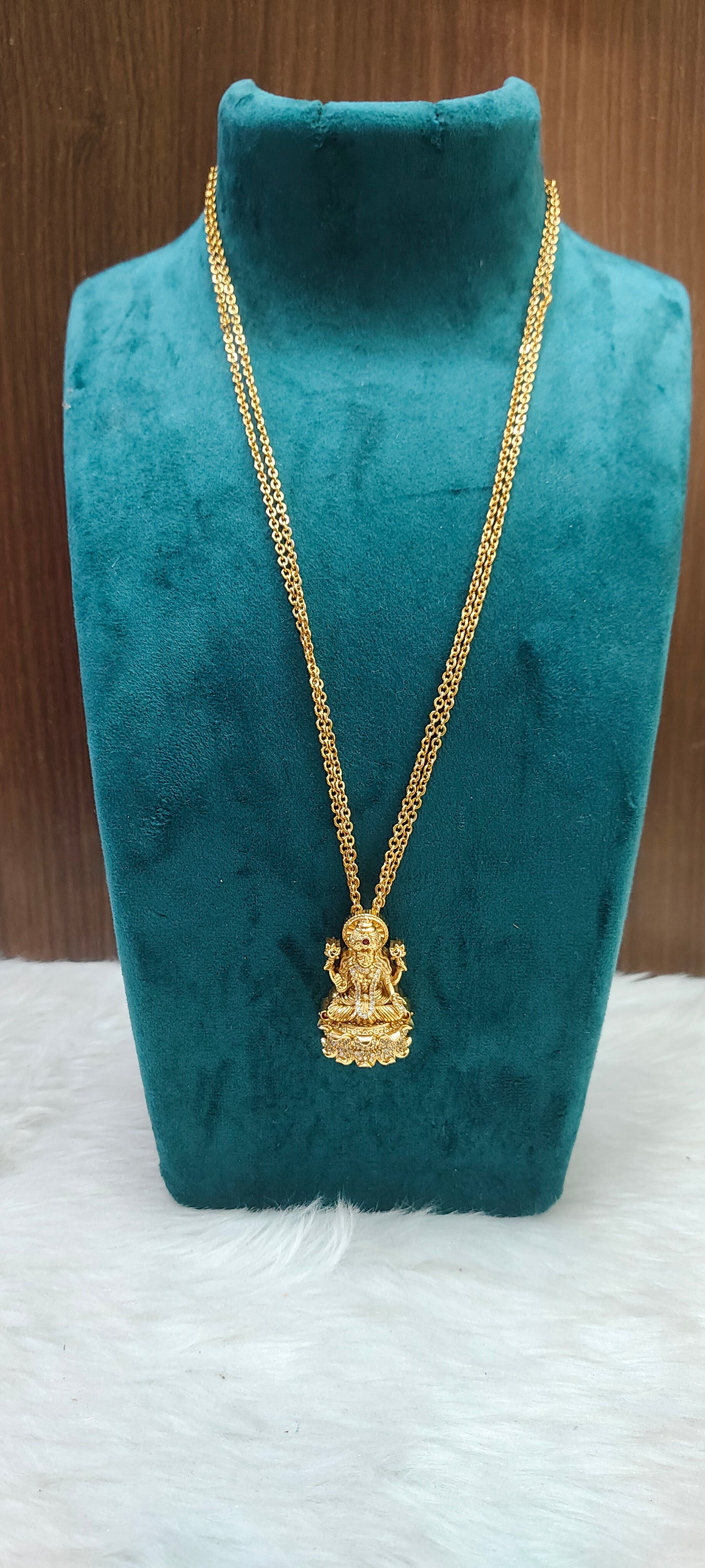 High premium nakshi 2 line Lakshmi Devi pendant Chain with 22" length